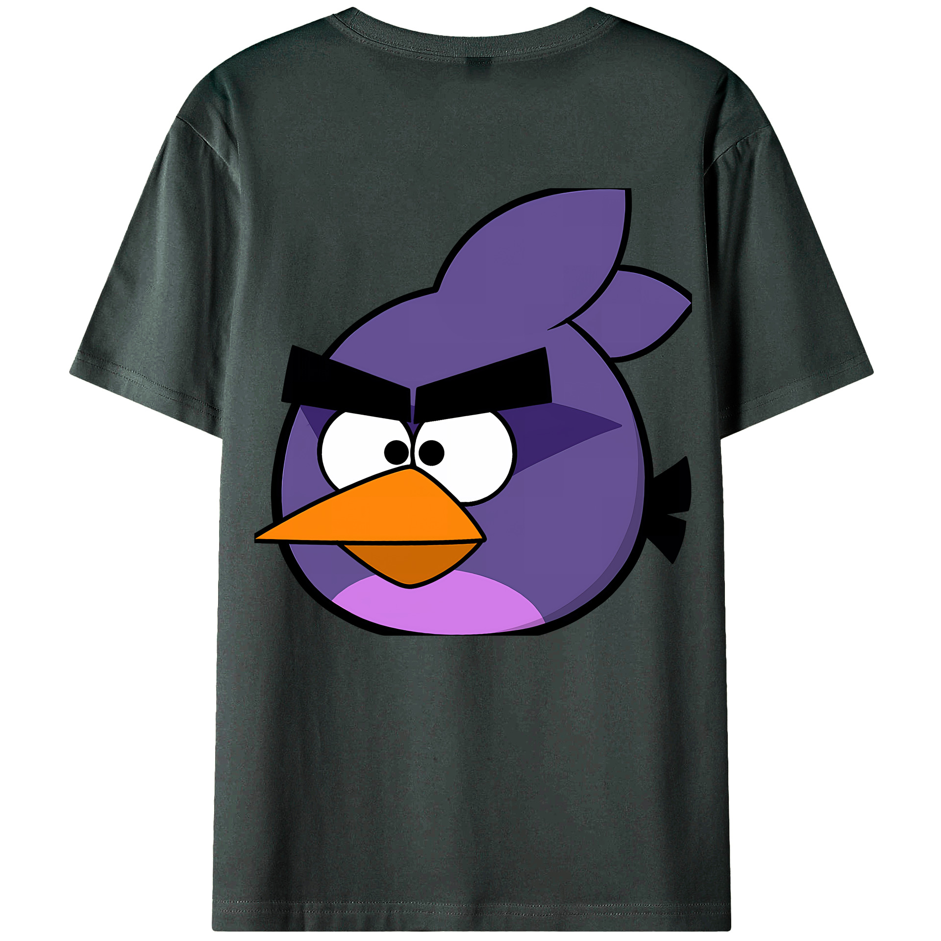 （画像用） Angry Birds アングリーバード 綿100％ メンズ半袖Tシャツ（バックプリント） 通気性